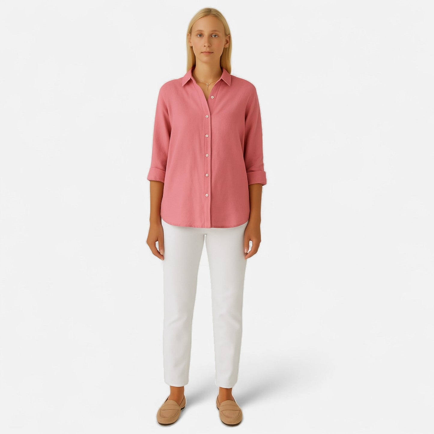 Old Monarchy | Women’s Linen Long Sleeve Blouse – Premium Lightweight Elegance for Refined Casual & Everyday Grace